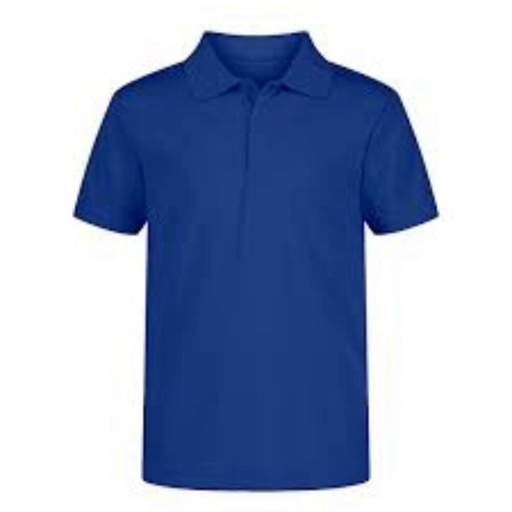 Boys IZOD Performance Short Sleeve Polo Shirt -Royal Blue Size L 14/16